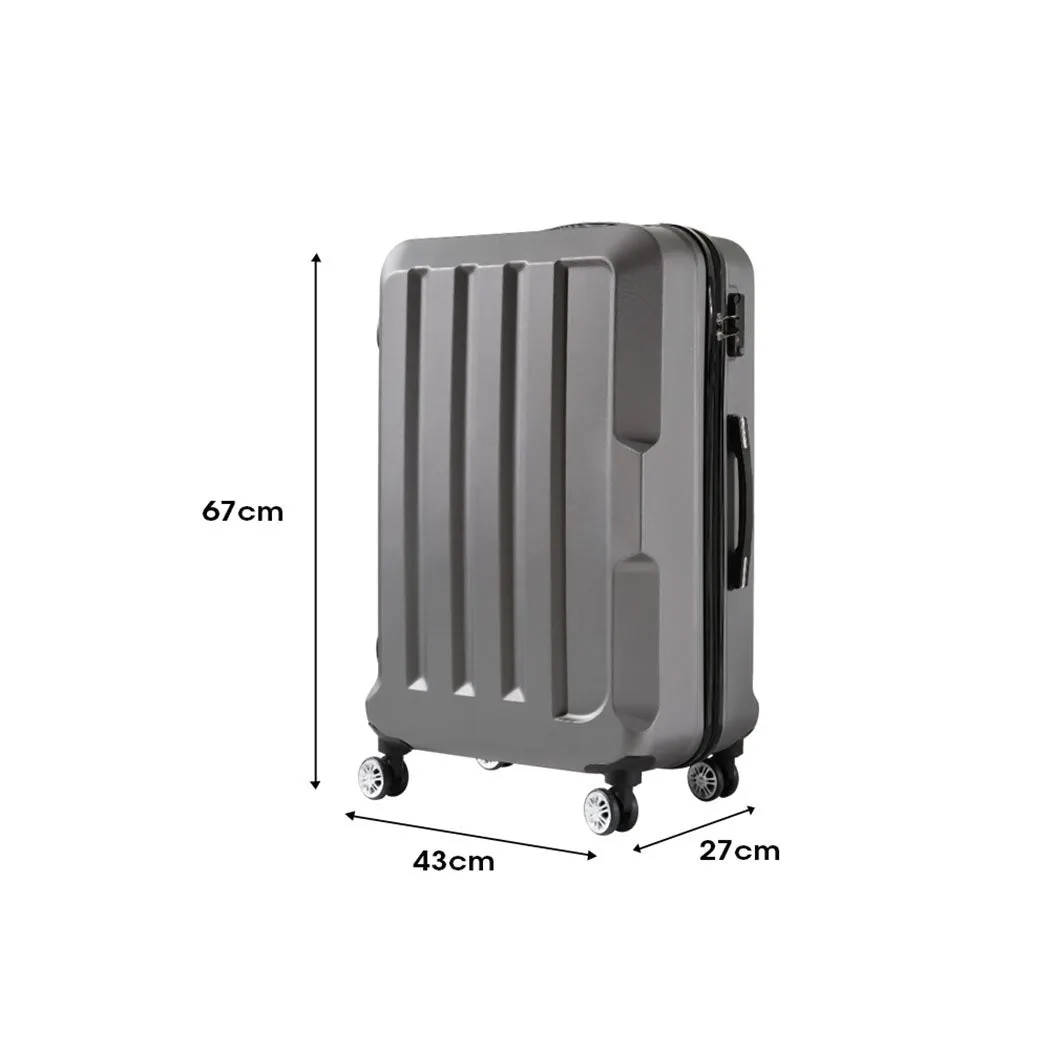 24" Travel Luggage Lightweight - Dark Grey