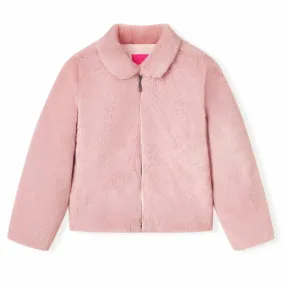 Adorable Kids' Pink Faux Fur Coat - Warm & Stylish for Ages 3-4 | Size 104