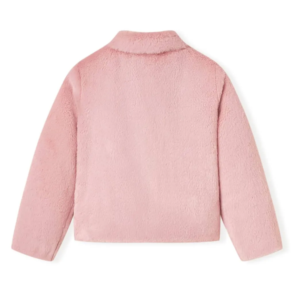 Adorable Kids' Pink Faux Fur Coat - Warm & Stylish for Ages 3-4 | Size 104