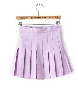 Aesthetic Womens Pastel Colors Pleated Tennis Skirt