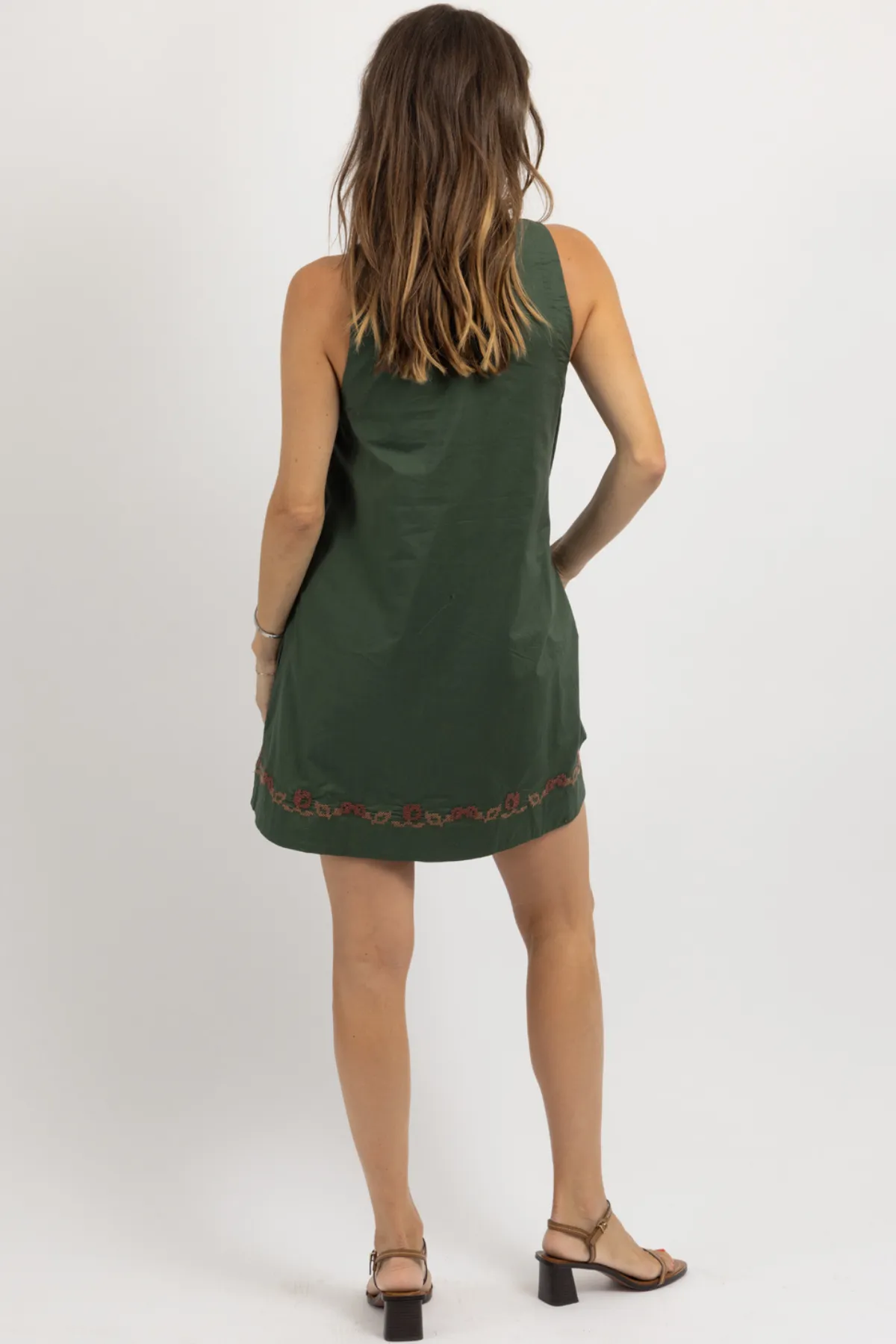 AMBER EMBROIDERED MINI DRESS