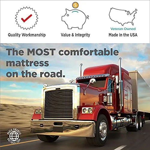 American Road Dream Cool Gel Memory Foam Truck Mattress, 74" x 30" x 5"