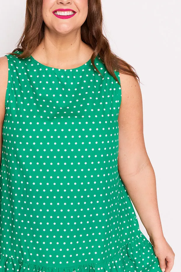 Andi Green Spot Dress