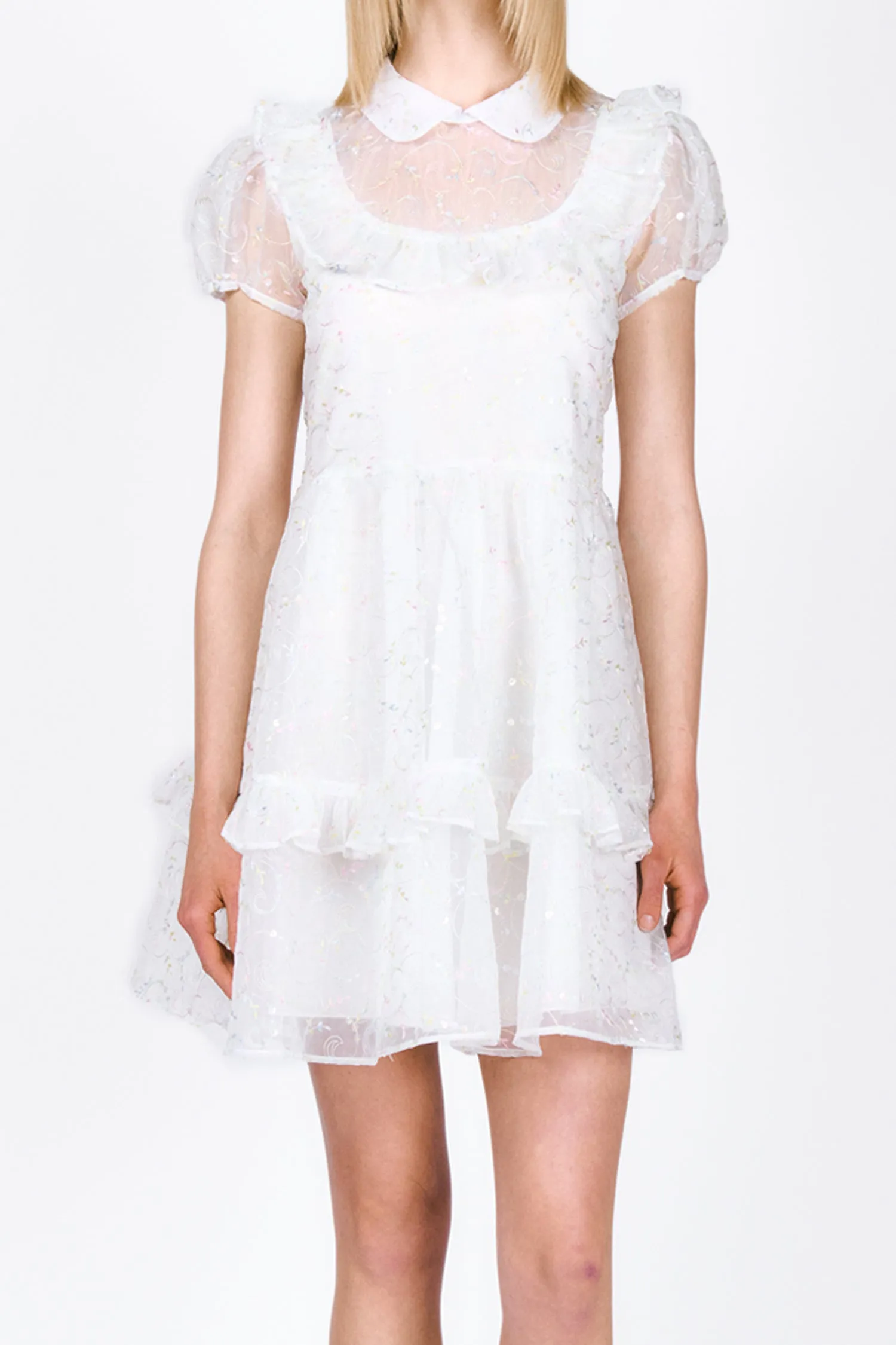 Anna Sui x SSENSE Ruffle & Bow Babydoll Dress