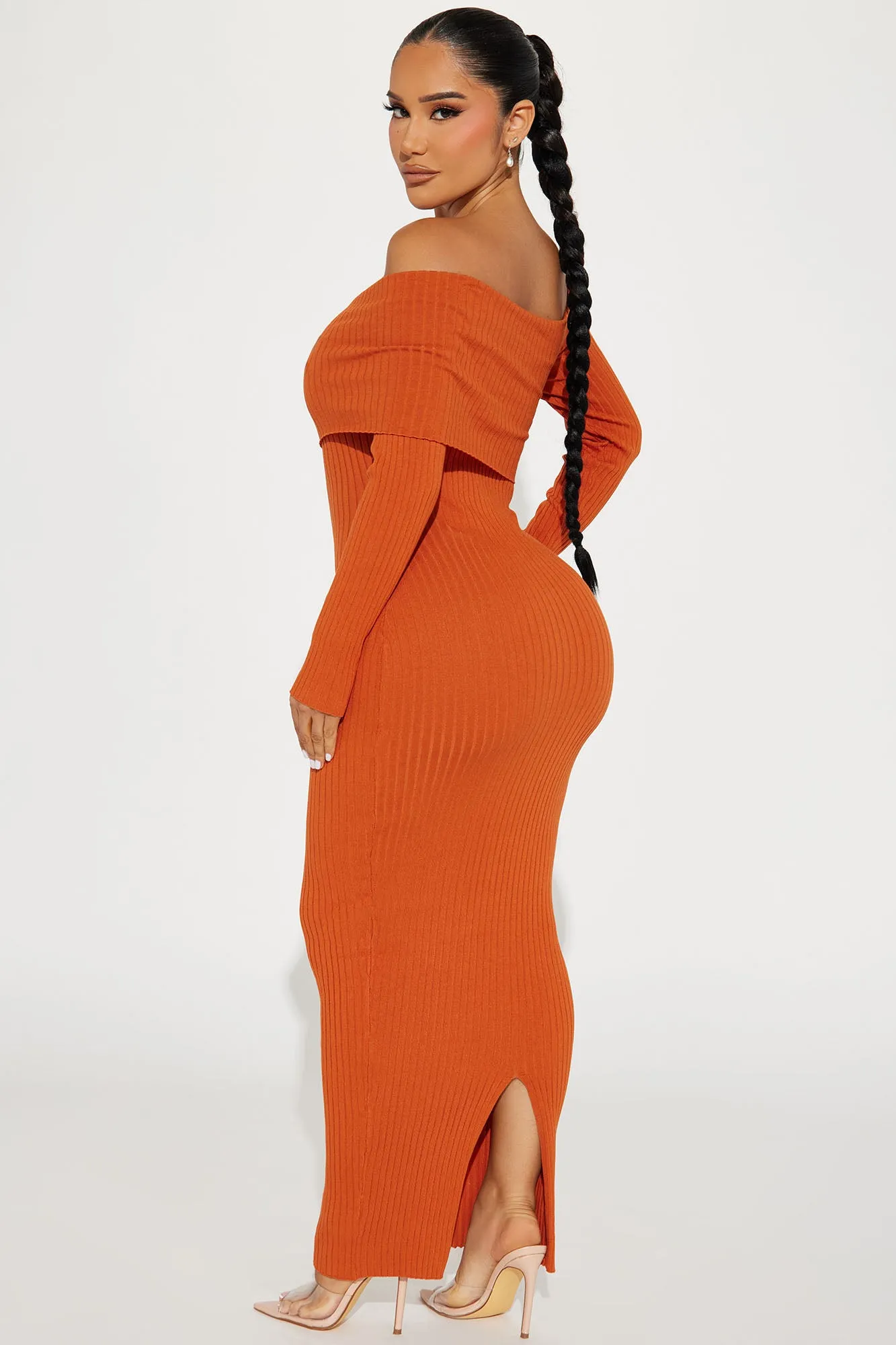 Arya Sweater Maxi Dress - Rust