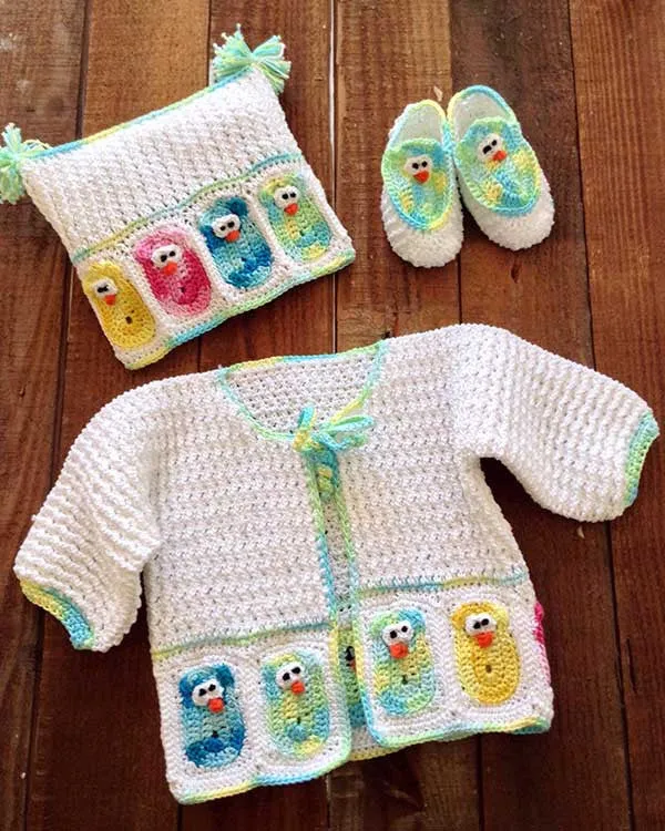 Baby Owl Layette Crochet Pattern