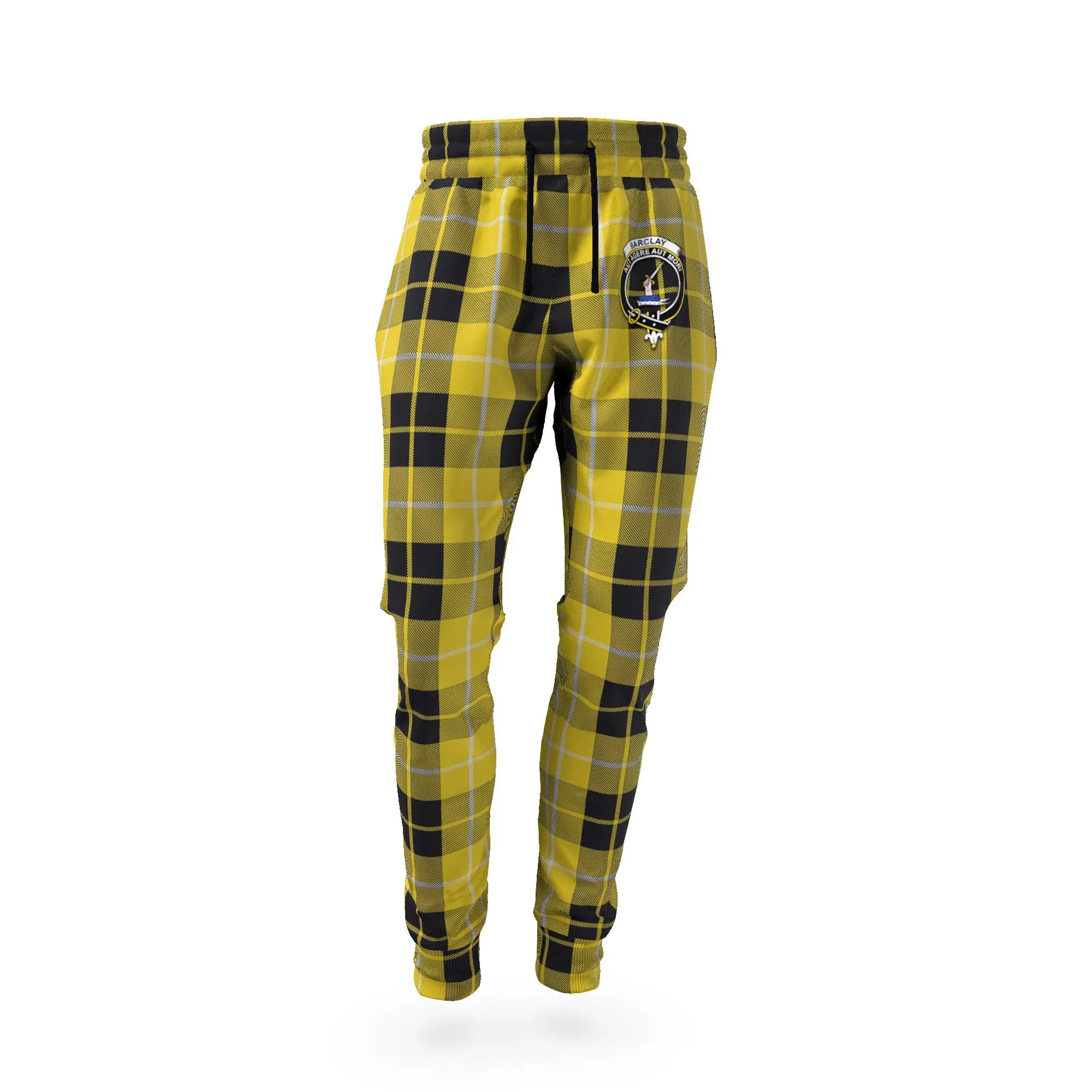 Barclay Dress Tartan Joggers Pants with Family Crest