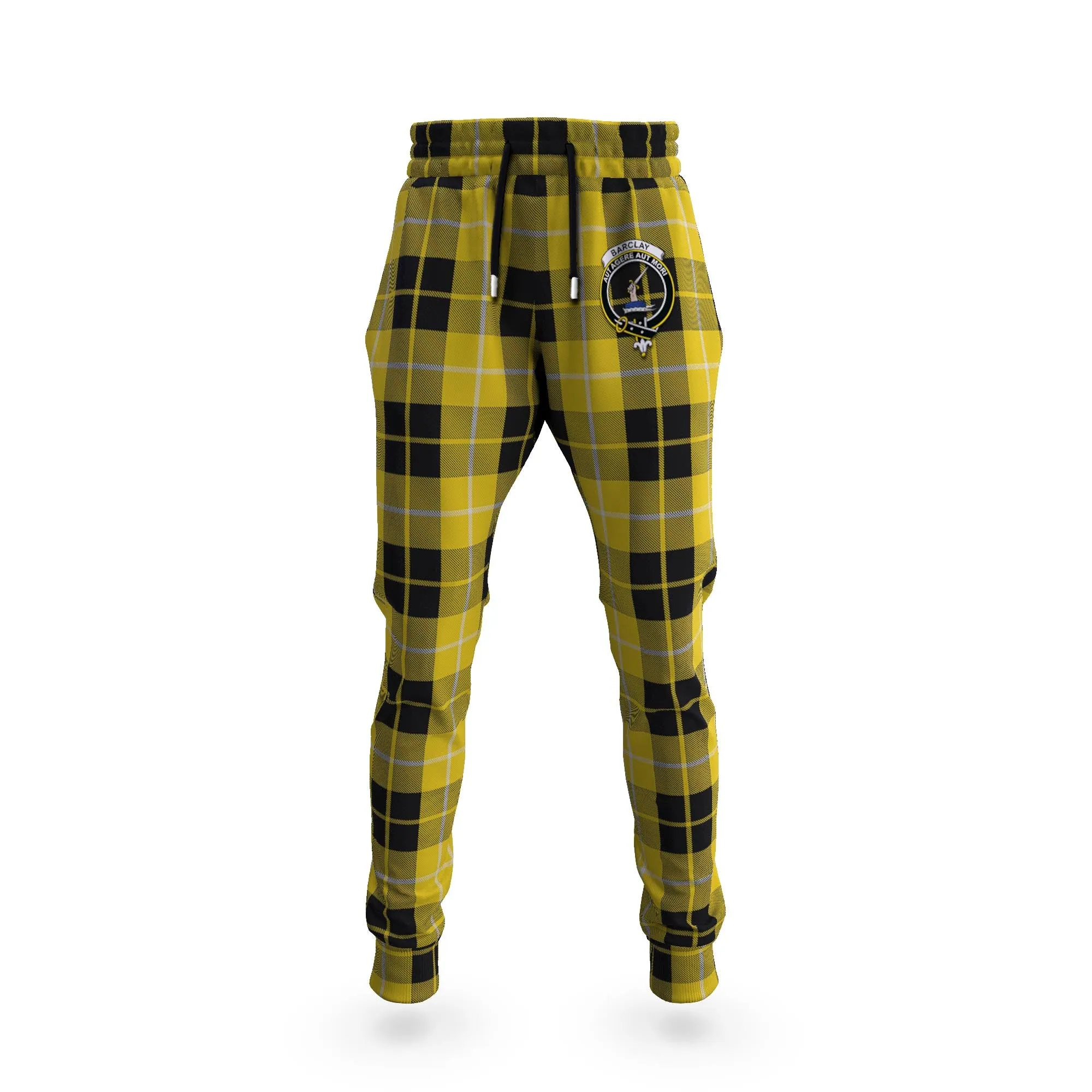 Barclay Dress Tartan Joggers Pants with Family Crest