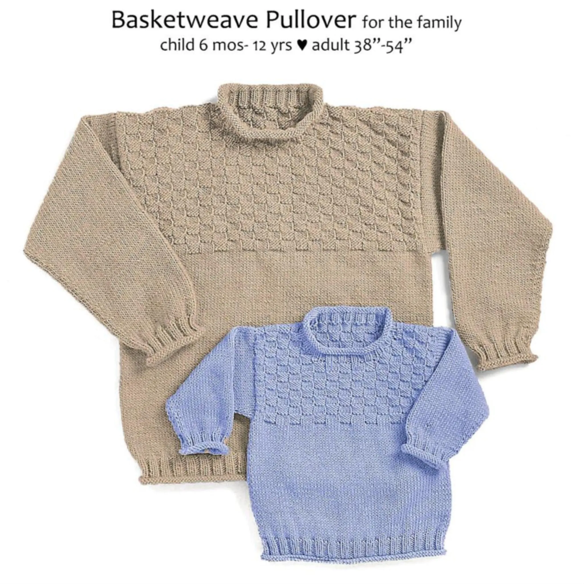 Basketweave Pullover for the Family