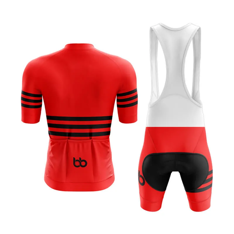 Bicycle Booth Stripes (Red) Aero Cycling Kit