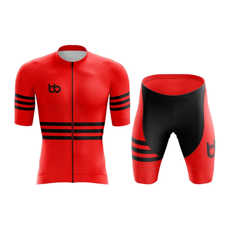 Bicycle Booth Stripes (Red) Aero Cycling Kit