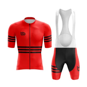 Bicycle Booth Stripes (Red) Aero Cycling Kit