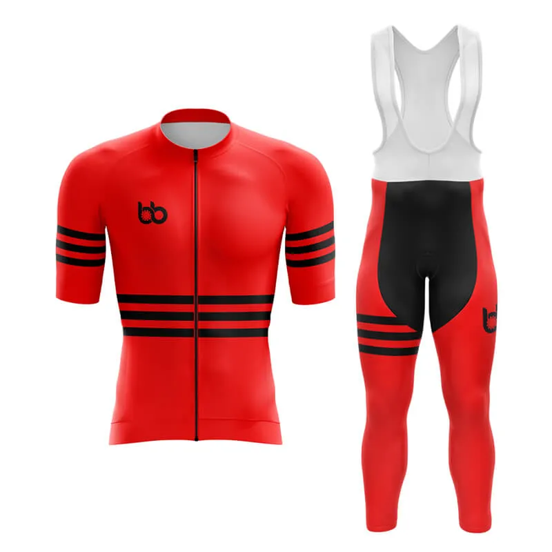 Bicycle Booth Stripes (Red) Aero Cycling Kit