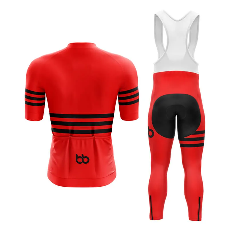 Bicycle Booth Stripes (Red) Aero Cycling Kit