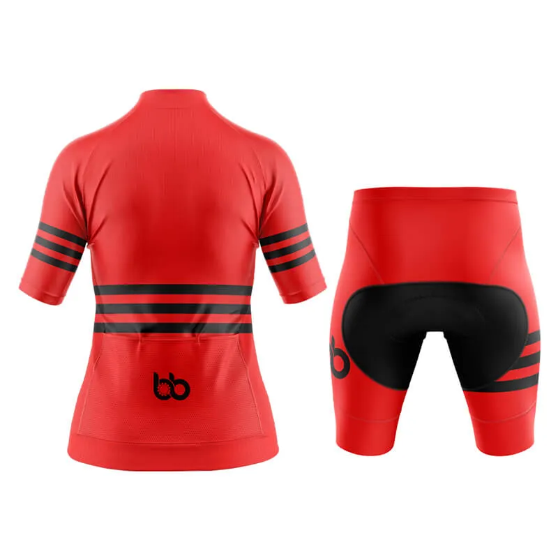 Bicycle Booth Stripes (Red) Aero Cycling Kit