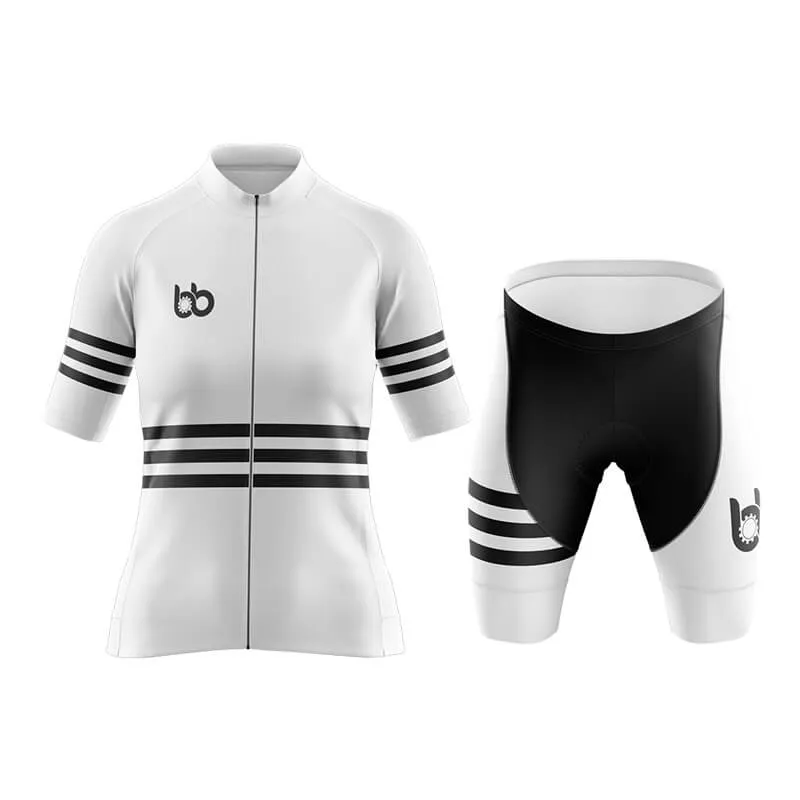 Bicycle Booth Stripes (White) Aero Cycling Kit