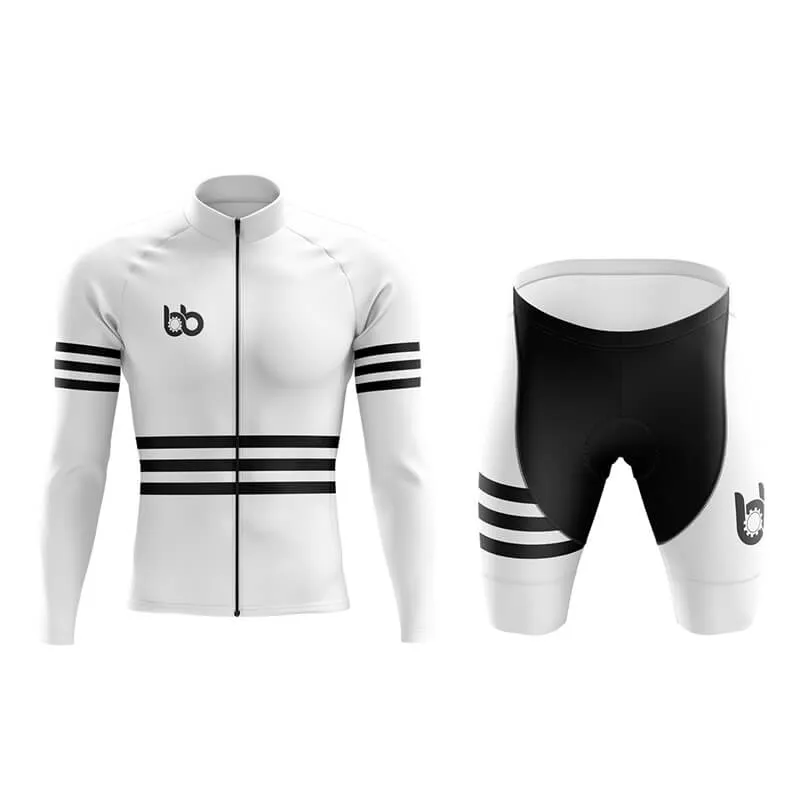 Bicycle Booth Stripes (White) Aero Cycling Kit