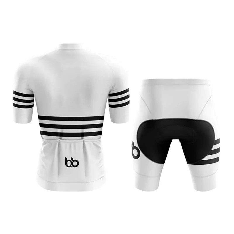 Bicycle Booth Stripes (White) Aero Cycling Kit