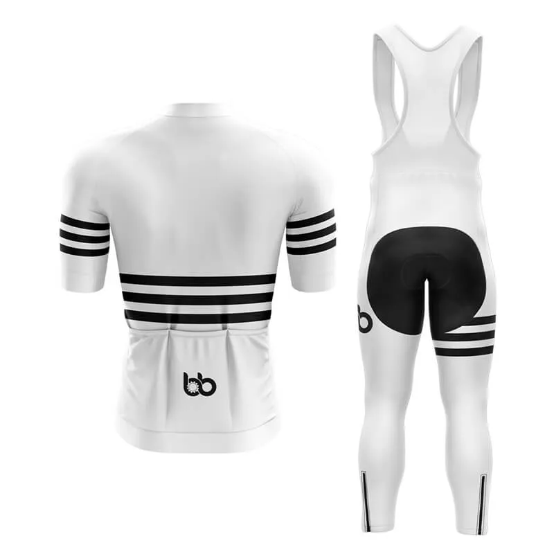 Bicycle Booth Stripes (White) Aero Cycling Kit