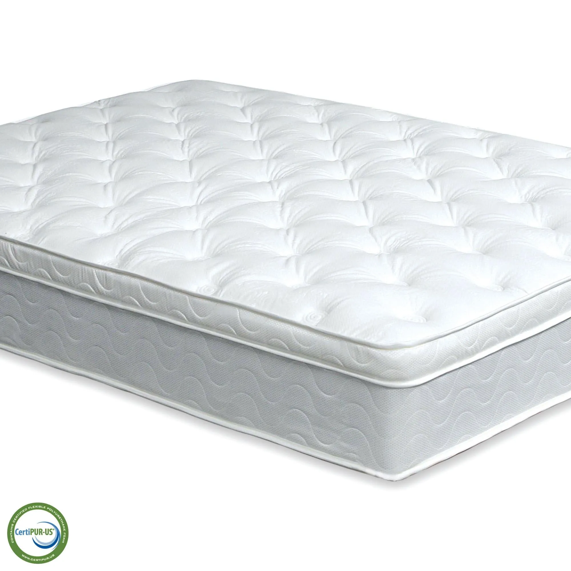 Bird Of Paradise White 11" Euro Pillow Top Mattress, Full