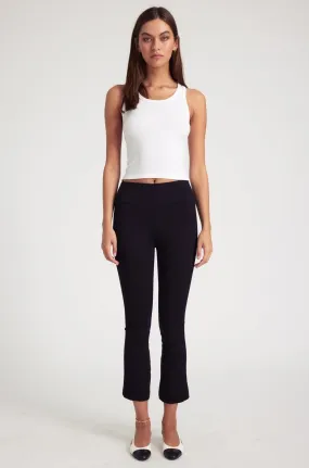 Black Casanova Crop Flare Leggings