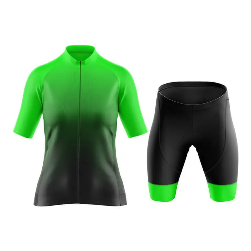 Black to Green Aero Cycling Kit