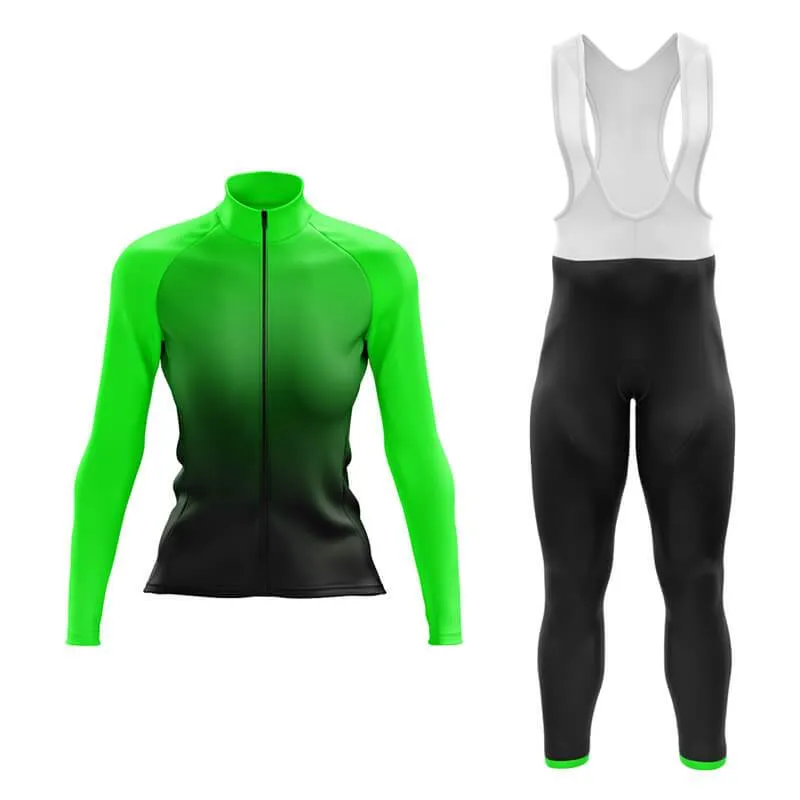 Black to Green Aero Cycling Kit