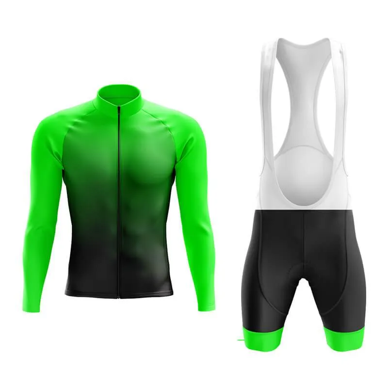 Black to Green Aero Cycling Kit