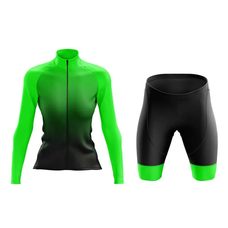 Black to Green Aero Cycling Kit