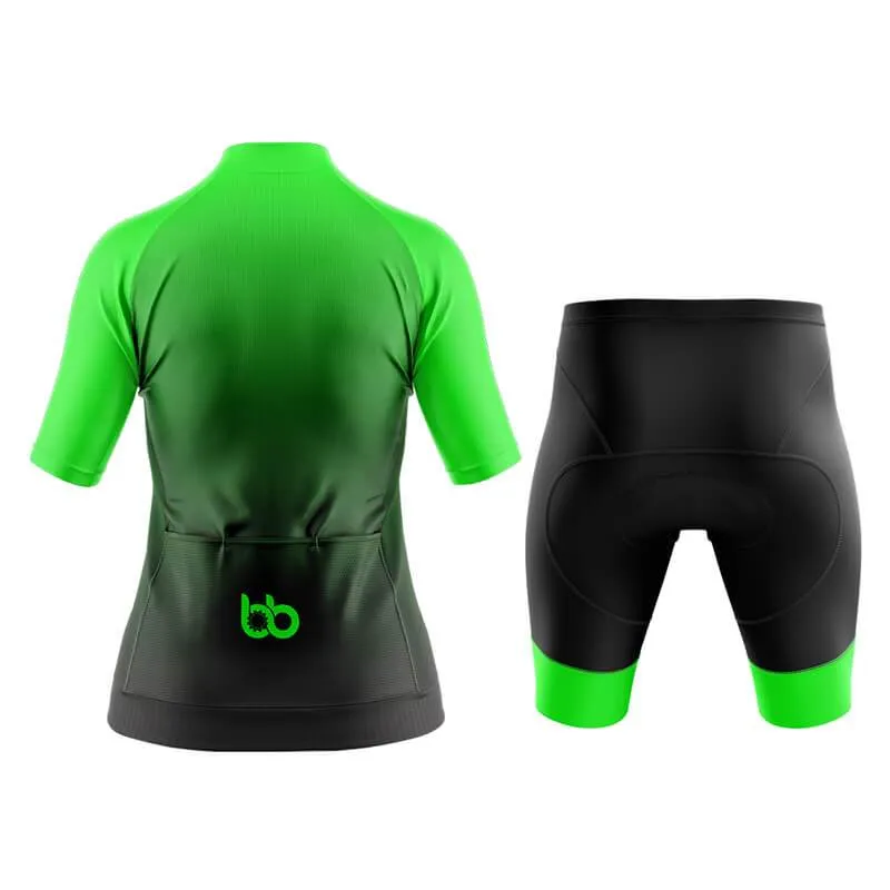 Black to Green Aero Cycling Kit