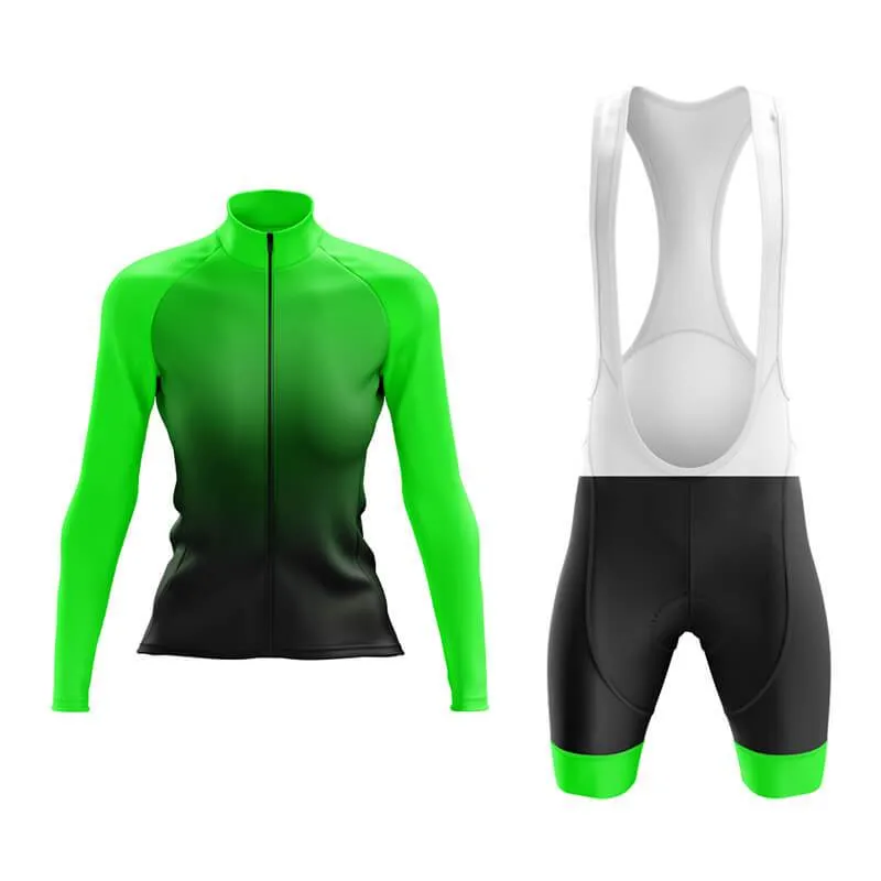 Black to Green Aero Cycling Kit