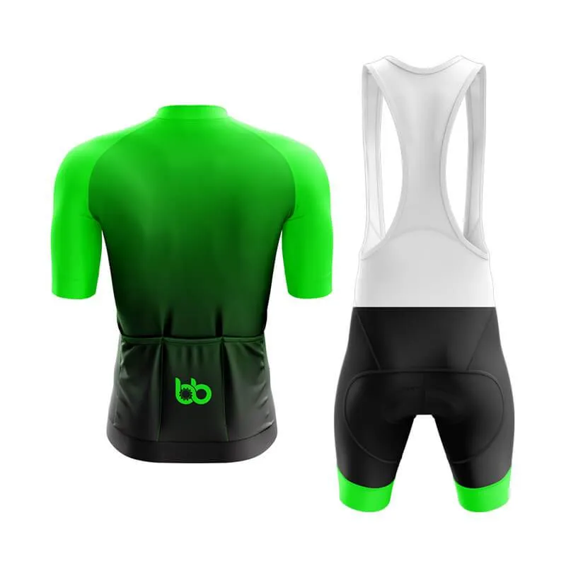 Black to Green Aero Cycling Kit