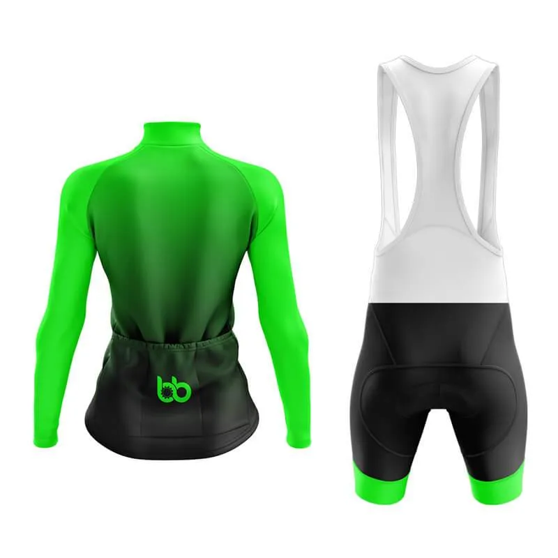 Black to Green Aero Cycling Kit