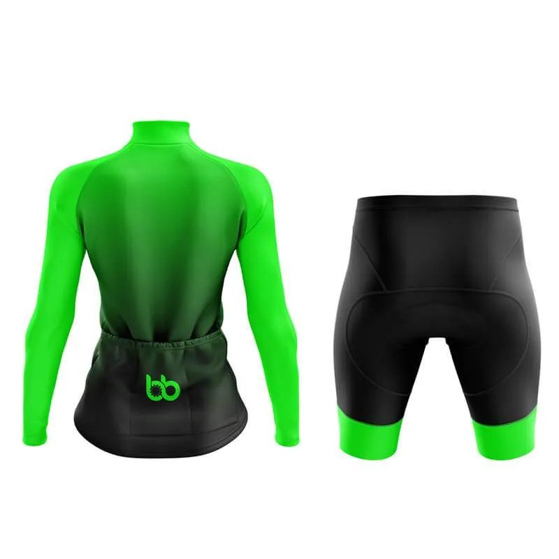 Black to Green Aero Cycling Kit