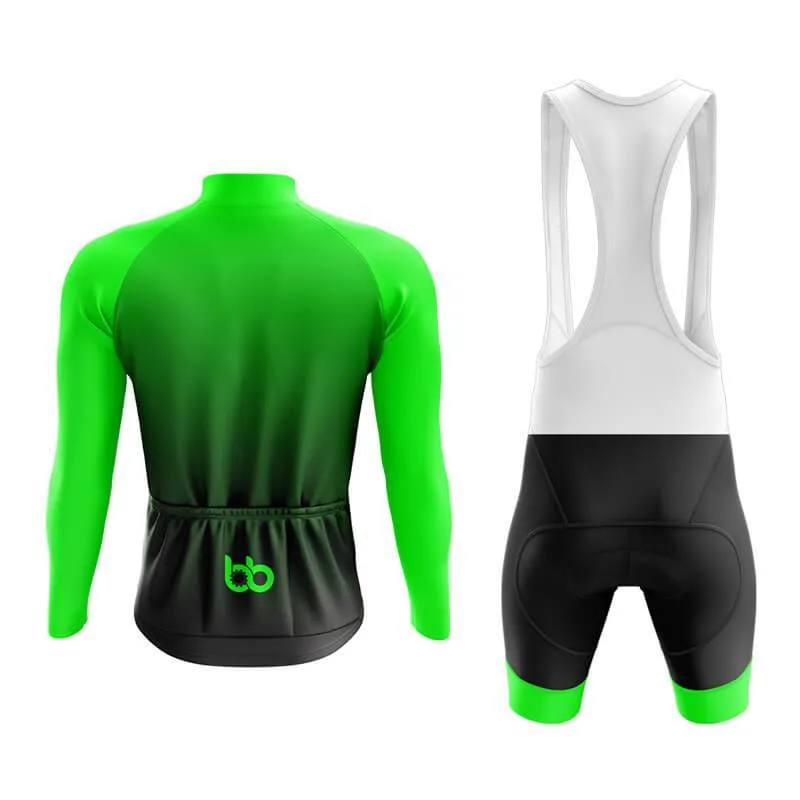 Black to Green Aero Cycling Kit