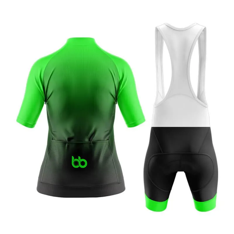 Black to Green Aero Cycling Kit