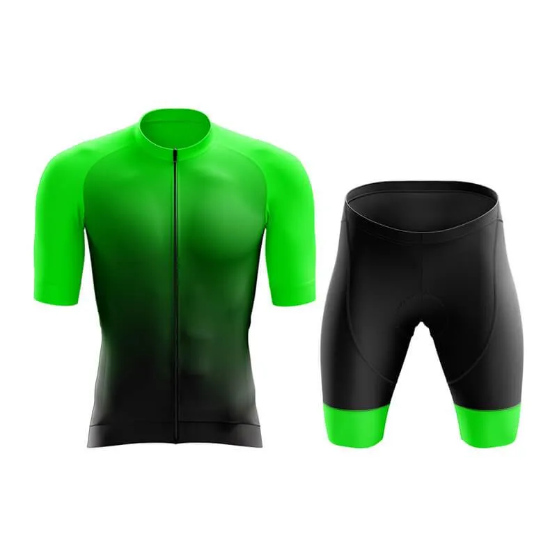 Black to Green Aero Cycling Kit