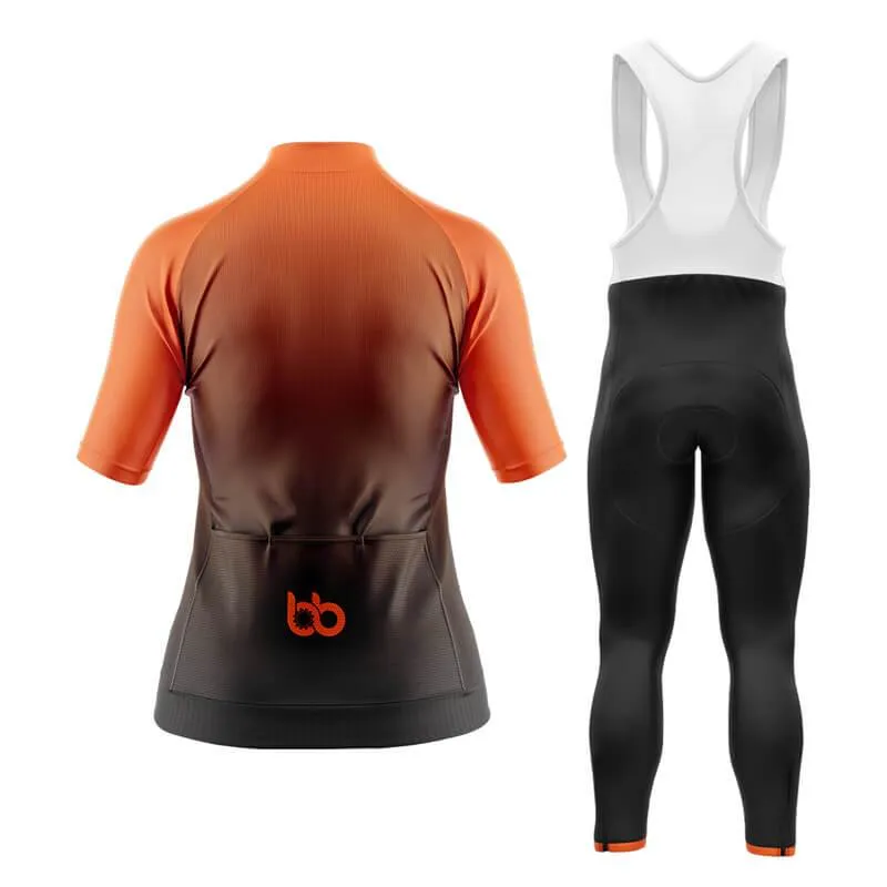 Black to Orange Aero Cycling Kit