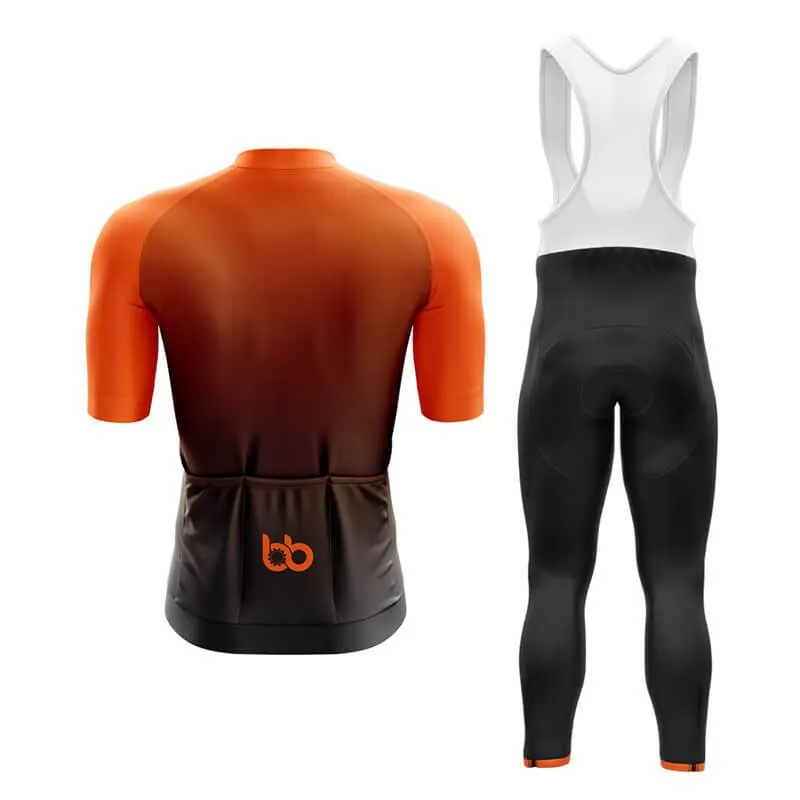 Black to Orange Aero Cycling Kit