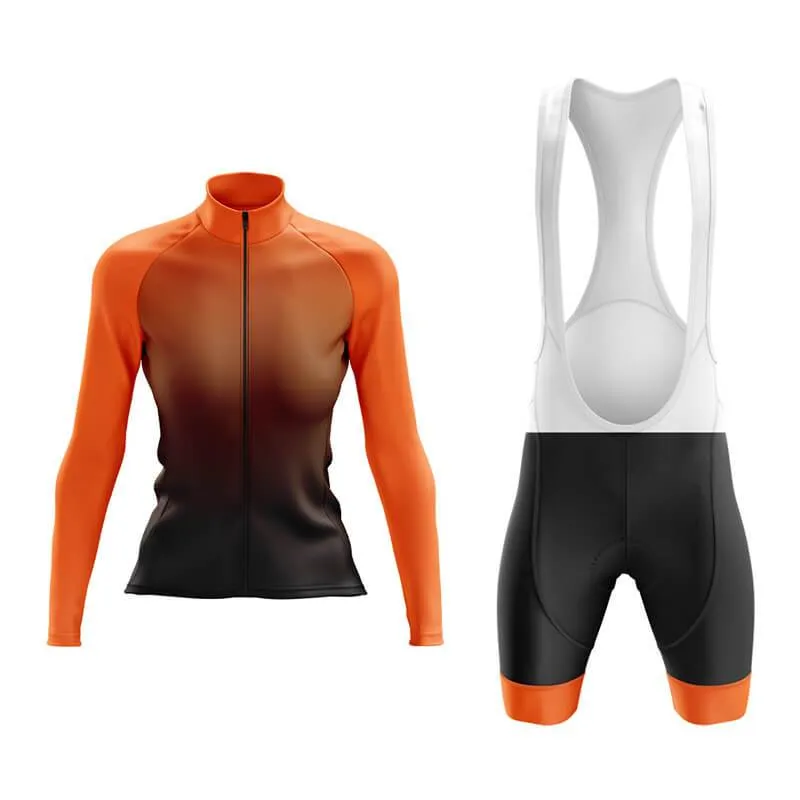 Black to Orange Aero Cycling Kit