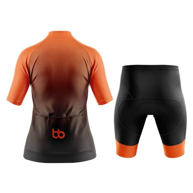 Black to Orange Aero Cycling Kit