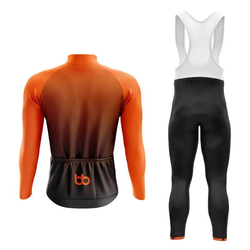 Black to Orange Aero Cycling Kit