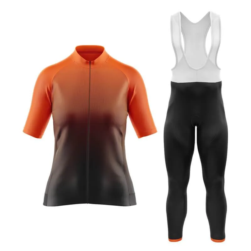 Black to Orange Aero Cycling Kit