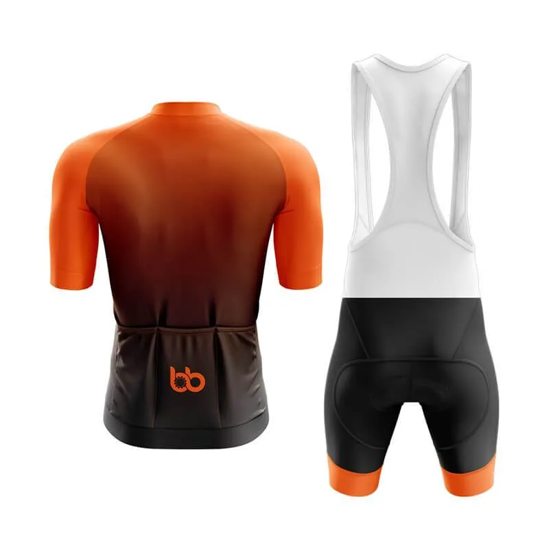 Black to Orange Aero Cycling Kit