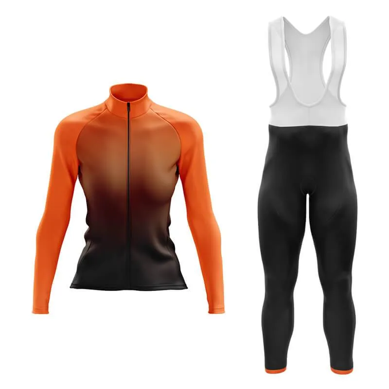 Black to Orange Aero Cycling Kit