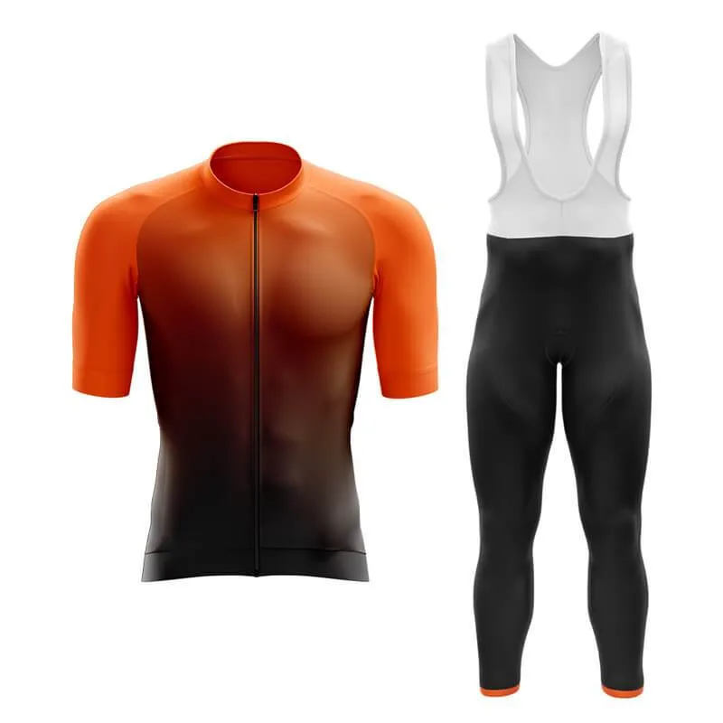 Black to Orange Aero Cycling Kit