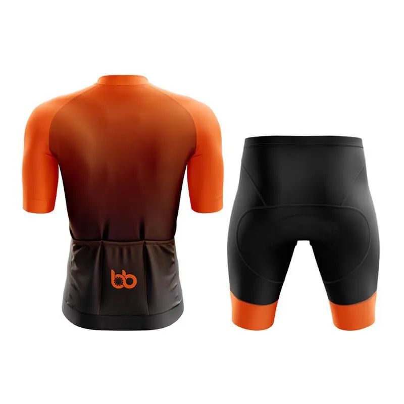 Black to Orange Aero Cycling Kit