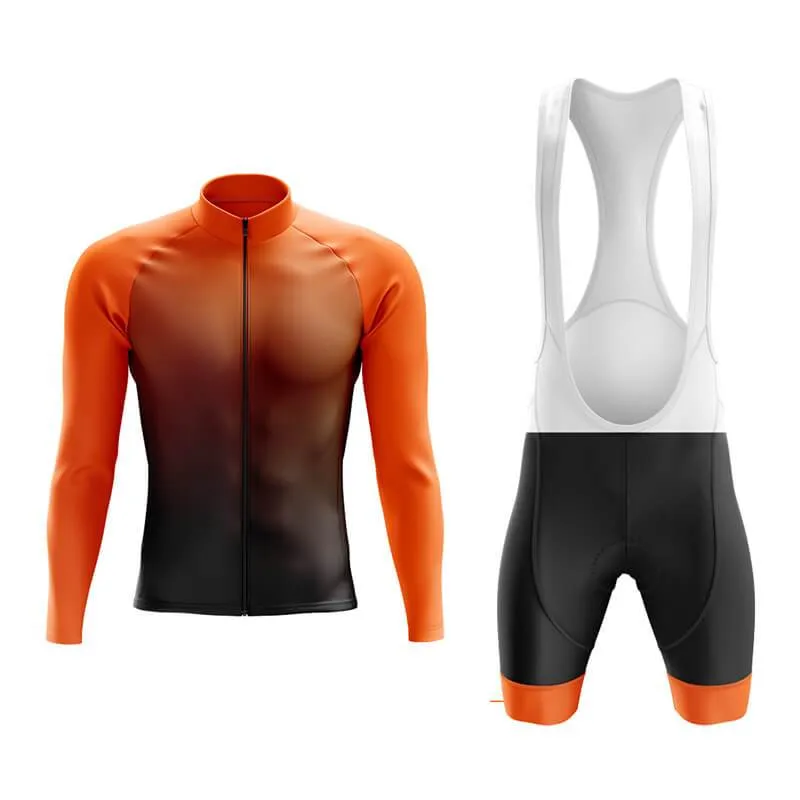 Black to Orange Aero Cycling Kit