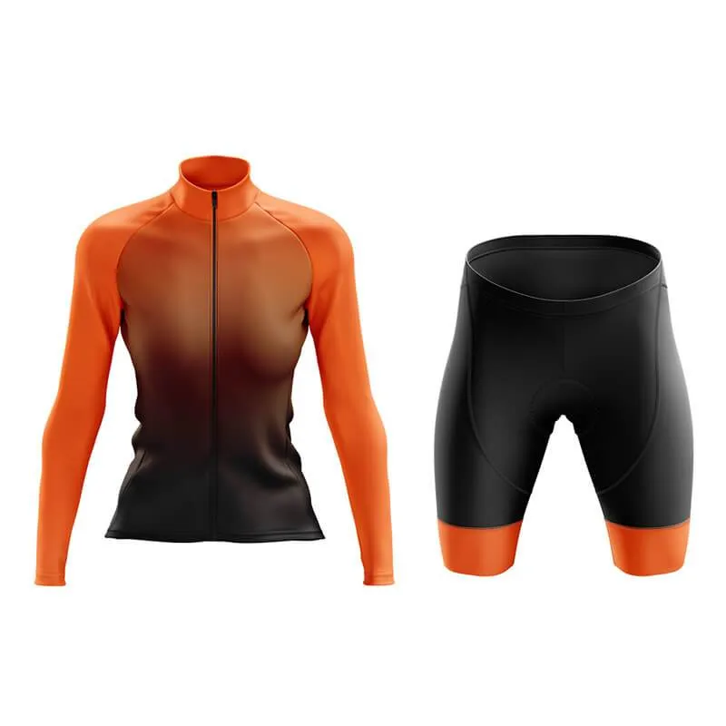 Black to Orange Aero Cycling Kit