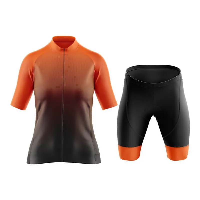 Black to Orange Aero Cycling Kit